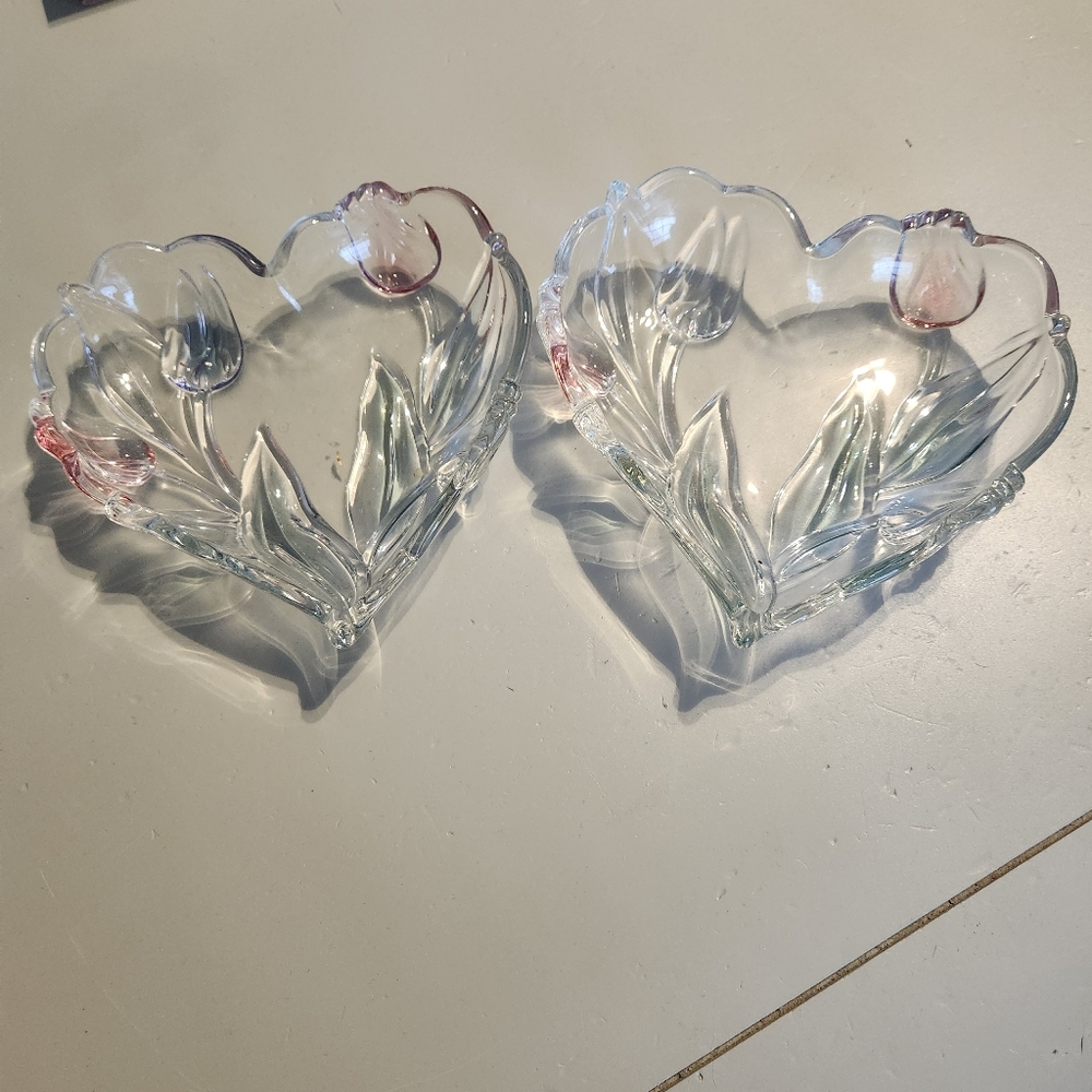 Vintage Mikasa Tivoli Heart Shaped Dishes